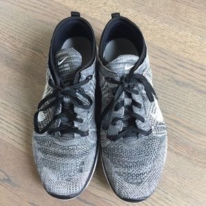Nike Free TR Flyknit in Gray & White Color, sz 9.5